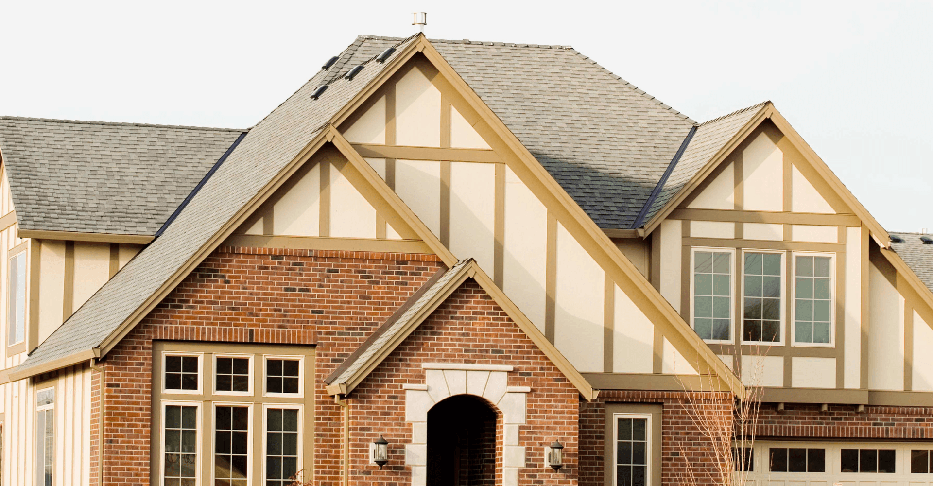 wood brick house