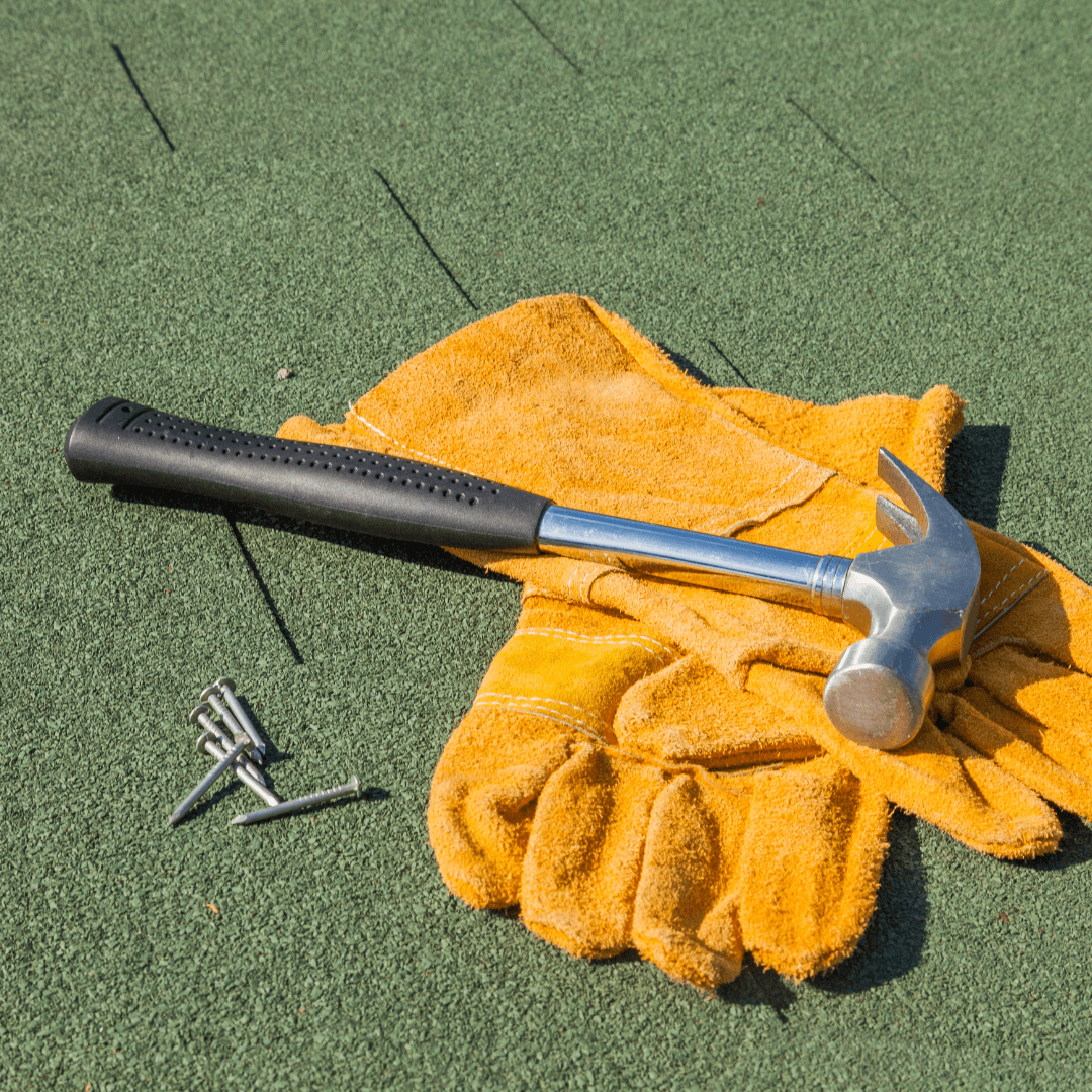 glove and hammer